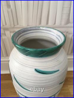 Vintage Mark Valcera 60s Studio Pottery Horse Detail Large Floor Vase 40cm Swiss