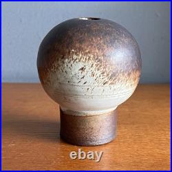 Vintage Mid-Century Modern Danish Studio Pottery Bud Vase By Aage Würtz 1950s