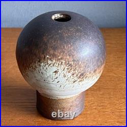 Vintage Mid-Century Modern Danish Studio Pottery Bud Vase By Aage Würtz 1950s