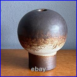 Vintage Mid-Century Modern Danish Studio Pottery Bud Vase By Aage Würtz 1950s