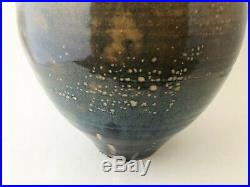 Vintage Mid Century Modern Studio Pottery Large Ceramic Drip Glaze Vase