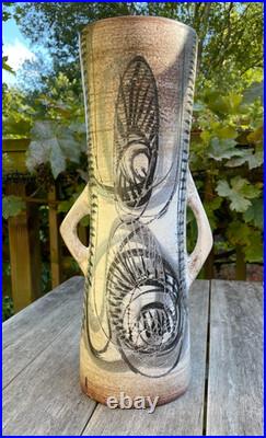 Vintage Mid Century Nehemia Azaz Harsa Studio Pottery Very Large Vase Israel