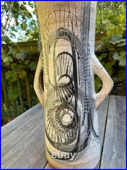 Vintage Mid Century Nehemia Azaz Harsa Studio Pottery Very Large Vase Israel