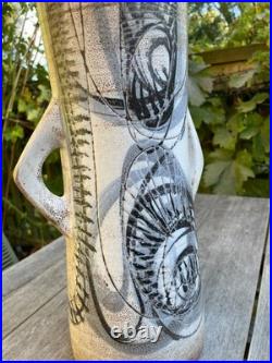 Vintage Mid Century Nehemia Azaz Harsa Studio Pottery Very Large Vase Israel