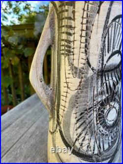 Vintage Mid Century Nehemia Azaz Harsa Studio Pottery Very Large Vase Israel