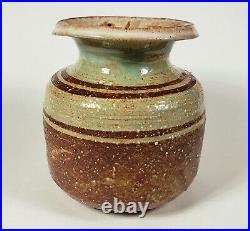 Vintage Pond Farm California Studio Art Pottery Vase Wildenhain Banded Glaze