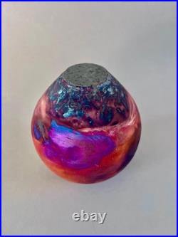 Vintage Raku vase. Vintage studio pottery vase