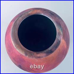 Vintage Raku vase. Vintage studio pottery vase
