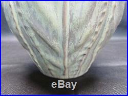 Vintage Rare Pottery Ephraim Rolled Leaf Green Vase