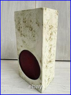 Vintage Retro Carn Studio Pottery Cornwall Red Spot 6 Vase Vgc