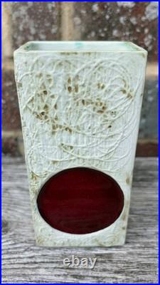 Vintage Retro Carn Studio Pottery Cornwall Red Spot 6 Vase Vgc
