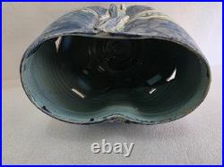 Vintage Roger Cockram Studio Pottery vase with frog fully marked 18 cm x 14 cm