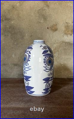 Vintage Royal Copenhagen Studio Pottery Blue Tenera Vase Kari Christensen 1960s