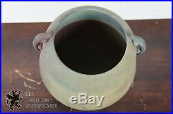 Vintage Signed Raku Handled Vase Urn Studio Pottery Iridescent Sculpture 11