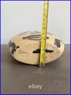 Vintage Studio Pottery Art Vase With Double Faces Unique Mid Century Stamped
