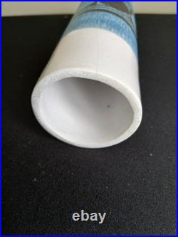 Vintage Studio Pottery Cylinder Vase by Troika, Cornwall, 15cm 6 A/F