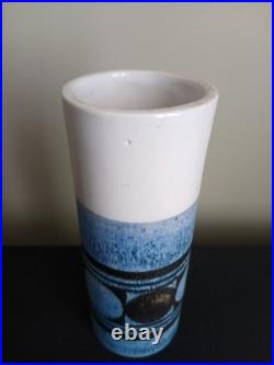 Vintage Studio Pottery Cylinder Vase by Troika, Cornwall, 15cm 6 A/F