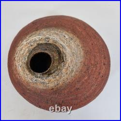 Vintage Studio Pottery Vase 19.5cm With Indistinct Seal Mark