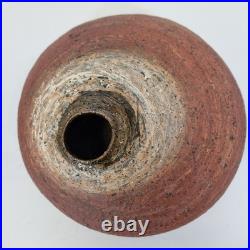 Vintage Studio Pottery Vase 19.5cm With Indistinct Seal Mark