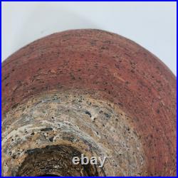 Vintage Studio Pottery Vase 19.5cm With Indistinct Seal Mark