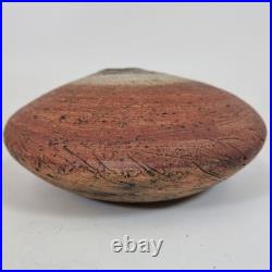 Vintage Studio Pottery Vase 19.5cm With Indistinct Seal Mark