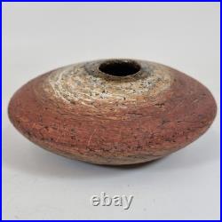 Vintage Studio Pottery Vase 19.5cm With Indistinct Seal Mark