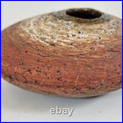 Vintage Studio Pottery Vase 19.5cm With Indistinct Seal Mark