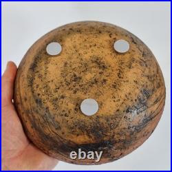 Vintage Studio Pottery Vase 19.5cm With Indistinct Seal Mark