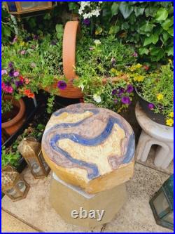 Vintage Studio Pottery Vase Abstract Handmade Nature Wildlife Stoneware Ceramic