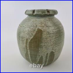 Vintage Studio Pottery Vase Signed DELL 18cm High