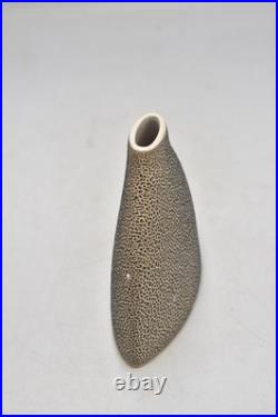 Vintage Studio Pottery Vases x3 East German Style Abstract Speckled