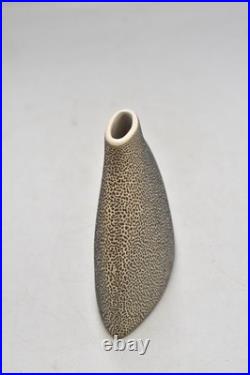 Vintage Studio Pottery Vases x3 East German Style Abstract Speckled