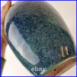 Vintage Unmarked Speckle Glazed Studio Pottery Vase 24cm High