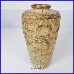 Vintage Unusual Textured Bark Effect Studio Pottery Vase 24cm High