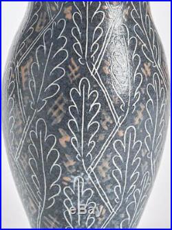 Vintage Van Der Straeten Studio Pottery Leaf Vase 1965