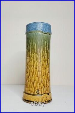 Vintage glazed Studio Pottery Vase signed & marked