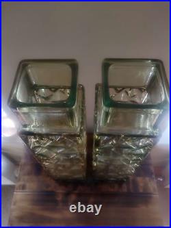 Vintage large glass vases probably 1980s but could be earlier Vintage large glass vases probably 1980s but could be earlier