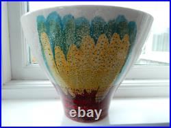 Vtg Studio Stoneware Large Heavy Pottery Vase Textured Abstract Richard Wilson