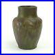 WJW_Walley_Pottery_studio_leaf_decorated_vase_matte_green_brown_arts_crafts_01_zp