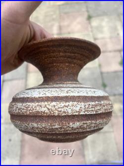 Waistel Cooper (1921-2003) Signed Studio Pottery Stoneware Vase 13.5cm Textured