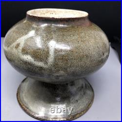 Waistel Cooper Stoneware Vase With Flared Rim 14cm Tall & Rim Diam 14cm #2280