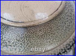 Walter Keeler (b. 1942), flat dish with handles, salt glaze Studio Pottery c1990
