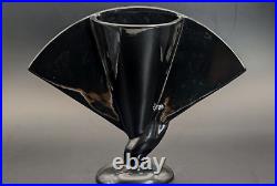 West Germany Schmider Tigris Studio Pottery Fan In Hand Vase / Sculpture MCM West Germany Schmider Tigris Studio Pottery Fan In Hand Vase / Sculpture MCM