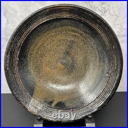 William'Bill' Marshall @ Leach Tenmoku Stoneware Plate/dish 24cm Diam #2599
