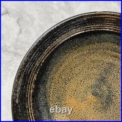 William'Bill' Marshall @ Leach Tenmoku Stoneware Plate/dish 24cm Diam #2599