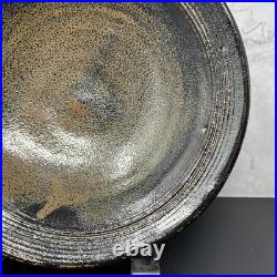 William'Bill' Marshall @ Leach Tenmoku Stoneware Plate/dish 24cm Diam #2599