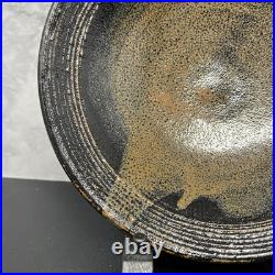 William'Bill' Marshall @ Leach Tenmoku Stoneware Plate/dish 24cm Diam #2599