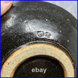 William'Bill' Marshall @ Leach Tenmoku Stoneware Plate/dish 24cm Diam #2599