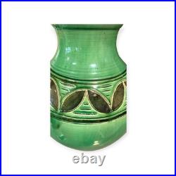 William Fishley Holland Studio Pottery Vase Green Glaze North Devon 35cm