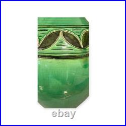 William Fishley Holland Studio Pottery Vase Green Glaze North Devon 35cm